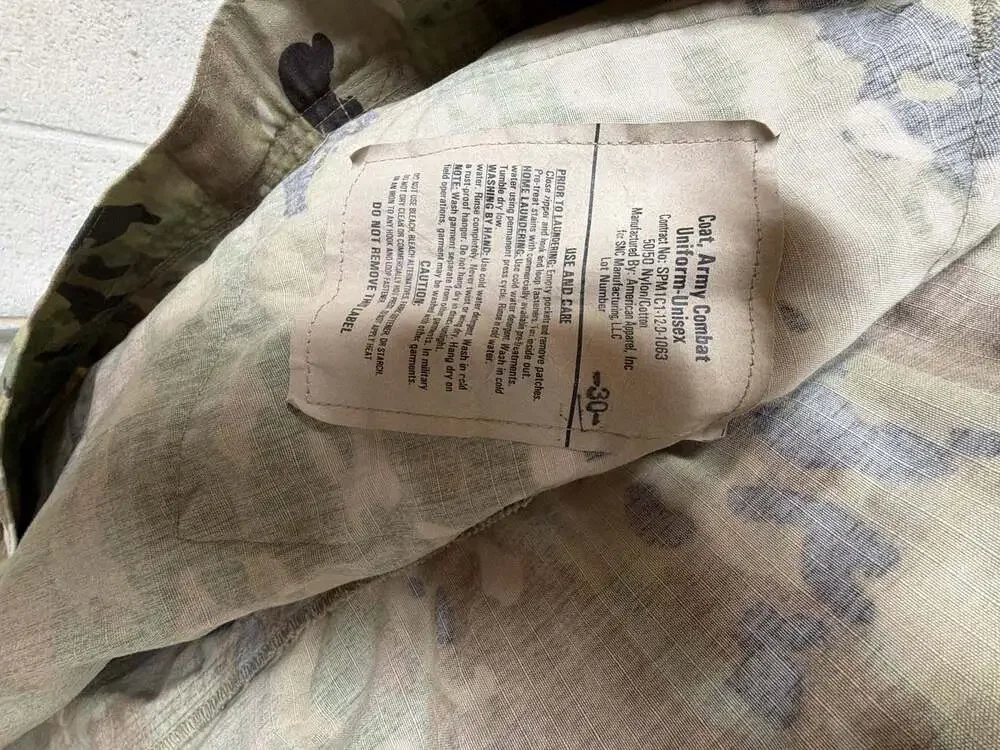 US Army Combat Uniform OCP Camo Jacket Medium-Long
